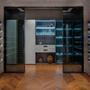 Nyeste Design Hjem Luksusskab Bar Vinskab Bar Golden Wine Cabinet Melamin vinskab Vinopbevaringsskab
