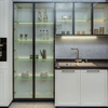 Hochwertiger klassischer Massivholzschrank im amerikanischen Stil, moderne Shaker-T&uuml;r-K&uuml;chenschr&auml;nke, flach verpackt, amerikanischer wei&szlig;er Shaker-modularer Massivholz-K&uuml;chenschrank