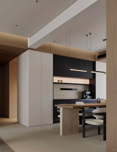 Sofisticata cucina contemporanea: mobili da pranzo dal fascino minimalista