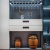Nyeste Design Hjem Luksusskab Bar Vinskab Bar Golden Wine Cabinet Melamin vinskab Vinopbevaringsskab