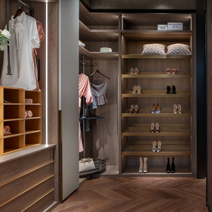 Armoire-penderie, armoire-penderie avec 2 tiroirs, armoire-penderie avec tringles &agrave; v&ecirc;tements, armoire-penderie avec 3 portes, armoire en bois avec &eacute;tag&egrave;res