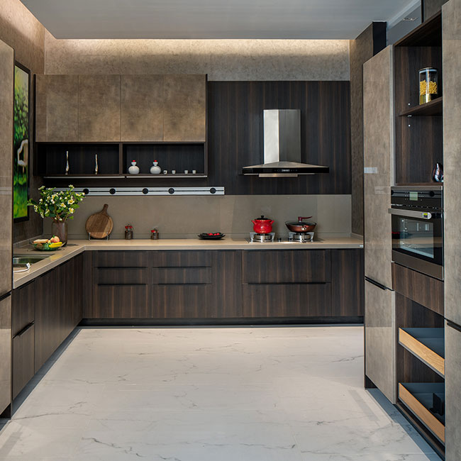 جدید UV Lacquer Plywood Doors کے ساتھ گرم فروخت ہونے والی باورچی خانے کی الماریاں کچن کیبنٹ کچن وینٹی